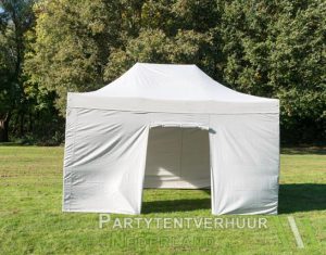 Easy up tent 3x4,5 meter voorkant huren - Partytentverhuur Emmen